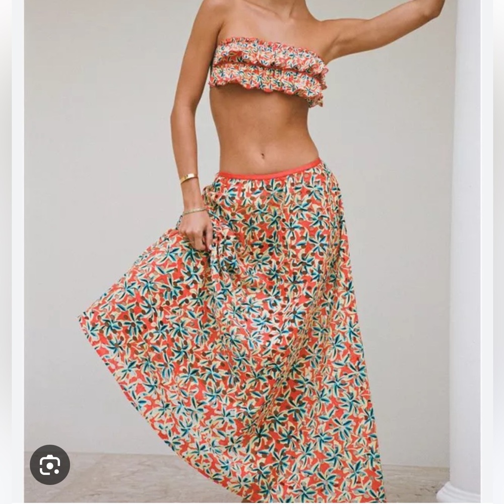 Solid & Striped Brie eyelet Maxi Skirt